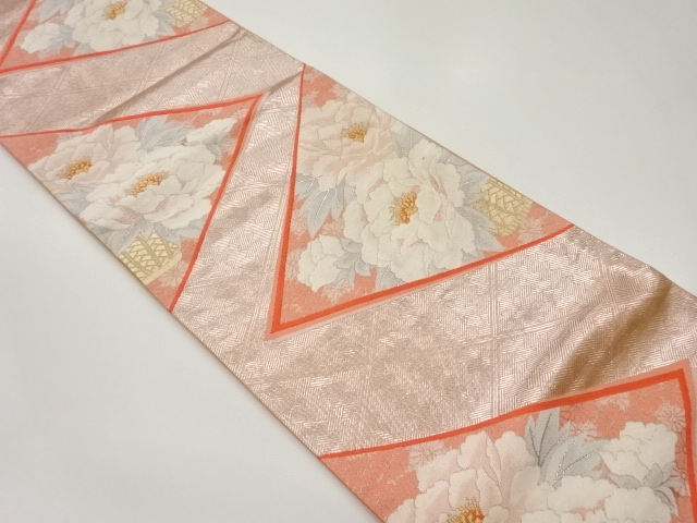 JAPANESE FUKURO OBI / WOVEN FLOWER BASKET